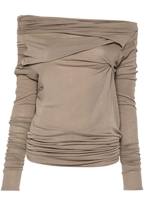 Taupe grey off-shoulder Bound top Entire Studios - women ENTIRE STUDIOS | ES2278TU